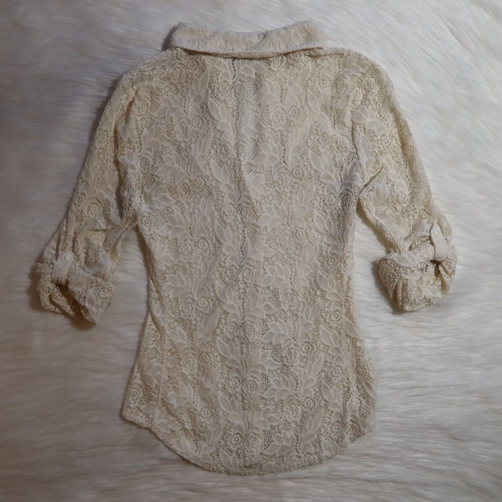 American Rag Lace Button Down - Picture 4 of 5
